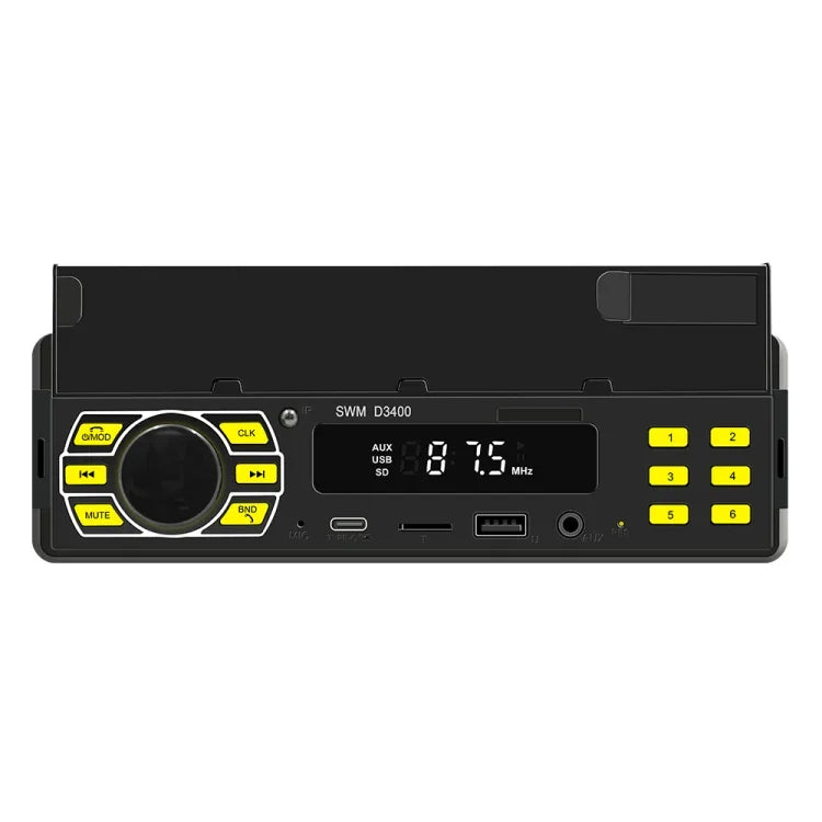 Máy nghe nhạc MP3 Bluetooth xe hơi SWM D3400 hỗ trợ trợ lý giọng nói thông minh / FM