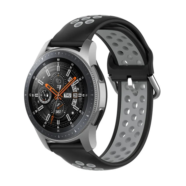 Dây đeo silicone thể thao hai tông màu thay thế đa năng, dành cho Samsung Galaxy Watch 46mm / Gear S3, dành cho Huawei Watch GT2 / Honor Magic Watch 2 46mm