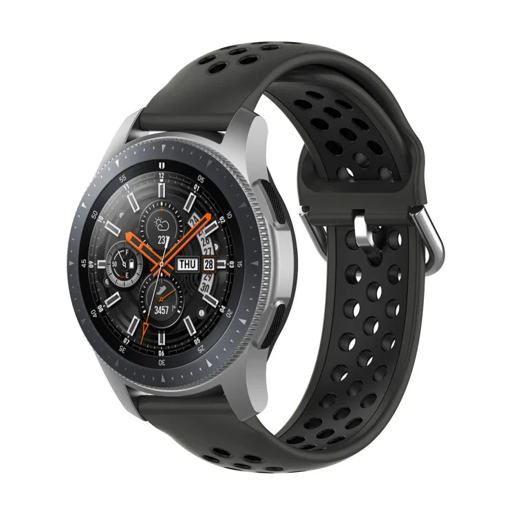 Dây đeo silicone thể thao hai tông màu thay thế đa năng, dành cho Samsung Galaxy Watch 46mm / Gear S3, dành cho Huawei Watch GT2 / Honor Magic Watch 2 46mm