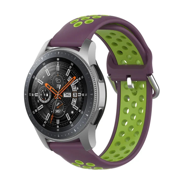 Dây đeo silicone thể thao hai tông màu thay thế đa năng, dành cho Samsung Galaxy Watch 46mm / Gear S3, dành cho Huawei Watch GT2 / Honor Magic Watch 2 46mm