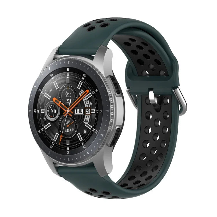 Dây đeo silicone thể thao hai tông màu thay thế đa năng, dành cho Samsung Galaxy Watch 46mm / Gear S3, dành cho Huawei Watch GT2 / Honor Magic Watch 2 46mm