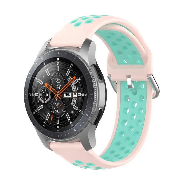Dây đeo silicone thể thao hai tông màu thay thế đa năng, dành cho Samsung Galaxy Watch 46mm / Gear S3, dành cho Huawei Watch GT2 / Honor Magic Watch 2 46mm