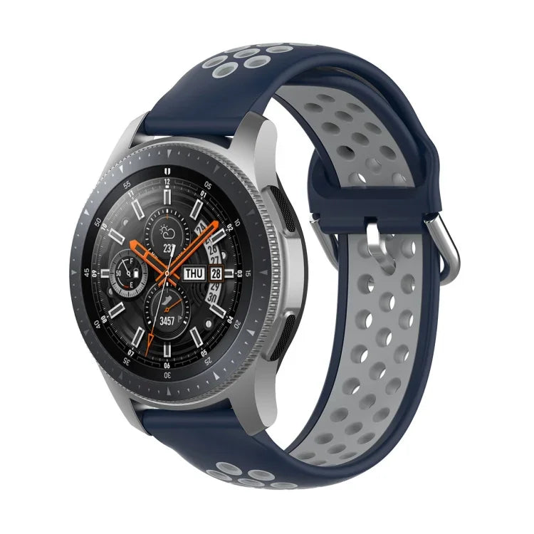 Dây đeo silicone thể thao hai tông màu thay thế đa năng, dành cho Samsung Galaxy Watch 46mm / Gear S3, dành cho Huawei Watch GT2 / Honor Magic Watch 2 46mm