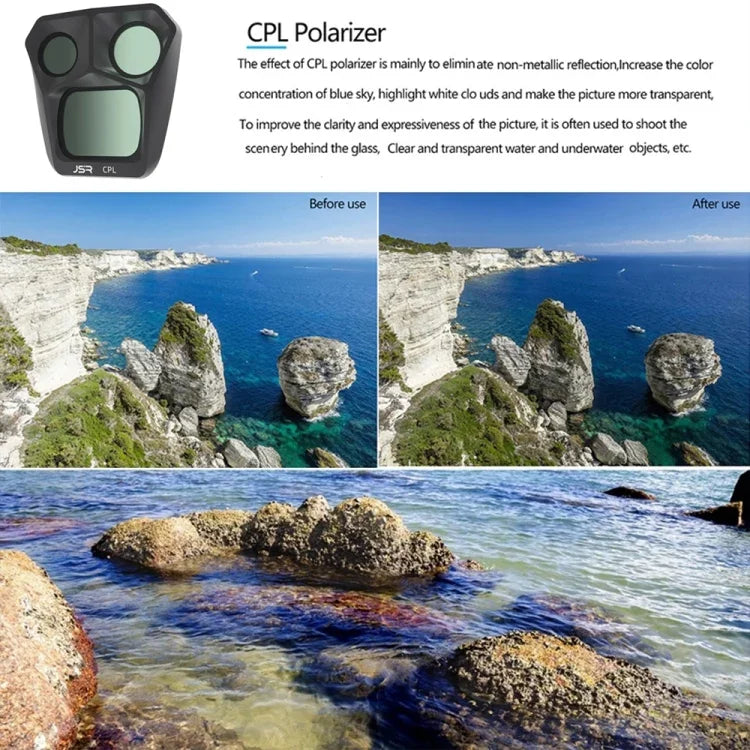 Bộ lọc ống kính JSR GB 8 trong 1 CPL ND8 ND16 ND32 ND64 STAR ND1000 NIGHT, 8 trong 1 cho DJI Mavic 3 Pro