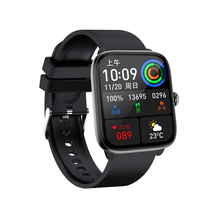 Đồng hồ thông minh T20 màn hình 1.96 inch chống nước IP67 dây silicone, Hỗ trợ gọi Bluetooth chế độ kép / Giám sát nhịp tim