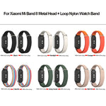 Metal Plug Loop Nylon Watch Band, For Xiaomi Mi Band 8