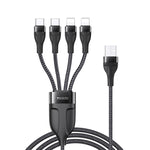 Cáp sạc USB 1.2m 4A sang Dual Type-C + Dual 8 Pin YESIDO CA111, CA111