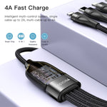 Cáp sạc USB 1.2m 4A sang Dual Type-C + Dual 8 Pin YESIDO CA111, CA111