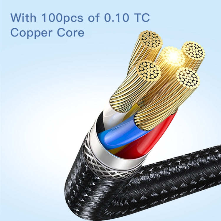 YESIDO CA107 Cáp dữ liệu sạc 1.2m 2.4A USB-C / Type-C sang 8 Pin OD0.6, CA107