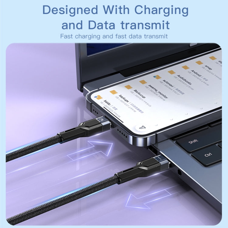 YESIDO CA107 Cáp dữ liệu sạc 1.2m 2.4A USB-C / Type-C sang 8 Pin OD0.6, CA107