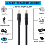 Cáp nối adapter nguồn DC 5.5 x 2.5mm đực sang đực, dài 50cm, 1m, 1.5m