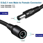 Cáp nối dài nguồn DC 5.5 x 2.1mm cái sang đực, dài 1m, 1.5m, 3m, 5m, 10m
