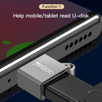 Bộ Chuyển Đổi Mini Yesido GS08 Type-C sang USB 3.0 OTG Kèm Móc Khóa