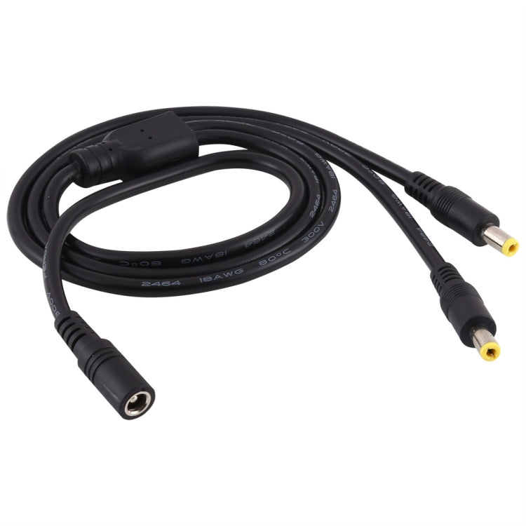 Cáp chia nguồn DC 5.5 x 2.5mm 1 cái sang 2 đực, dài 70cm