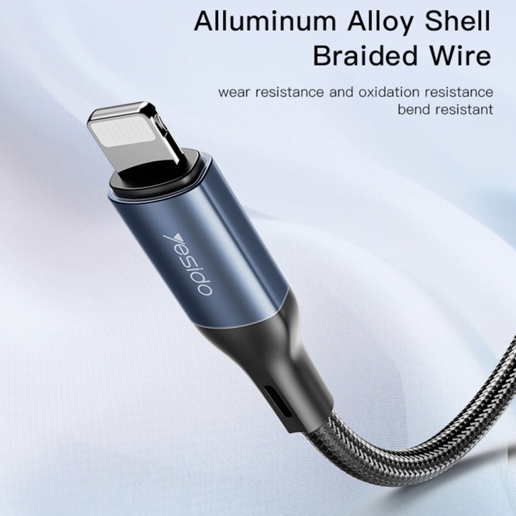 Cáp chuyển đổi âm thanh Yesido YAU35 8 chân sang AUX 3.5mm, YAU35