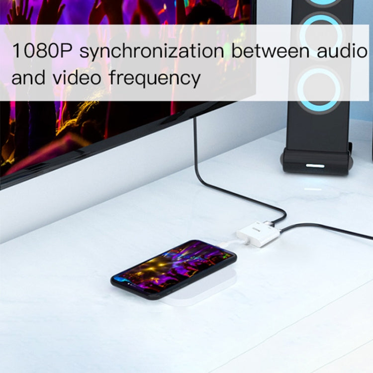 Bộ Chuyển Đổi Âm Thanh Video Yesido HM06 8 Pin sang HDMI, HM06