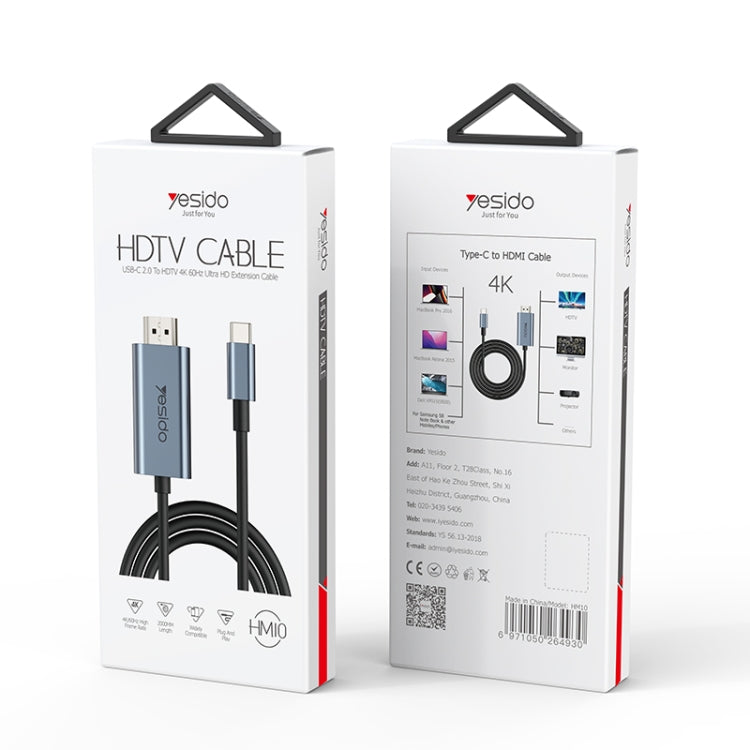 Cáp chuyển đổi Yesido HM10 USB-C / Type-C sang HDMI HD, HM10