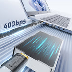 Bộ chuyển đổi USB-C / Type-C cái sang USB-C / Type-C đực uốn giữa 40Gbps 240W, Bộ chuyển đổi uốn giữa