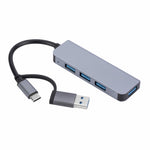 Trạm kết nối đa năng 4 trong 1 USB+USB-C/Type-C sang USB, HUB adapter 2301