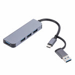 Trạm kết nối đa năng 4 trong 1 USB+USB-C/Type-C sang USB, HUB adapter 2301