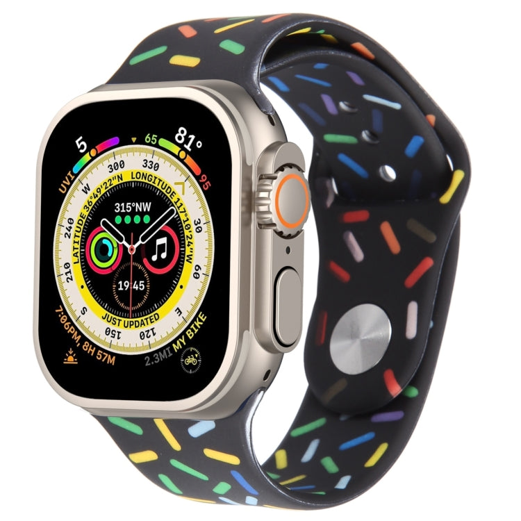 Dây đồng hồ silicone giọt mưa cầu vồng, dành cho Apple Watch SE 2023 44mm, Apple Watch Ultra 49mm, Apple Watch SE 2023 40mm, Apple Watch 8 41mm