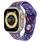 Dây đồng hồ silicone giọt mưa cầu vồng, dành cho Apple Watch SE 2023 44mm, Apple Watch Ultra 49mm, Apple Watch SE 2023 40mm, Apple Watch 8 41mm