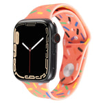 Dây đồng hồ silicone giọt mưa cầu vồng, dành cho Apple Watch 42mm, dành cho Apple Watch 38mm
