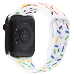 Dây đồng hồ silicone giọt mưa cầu vồng, dành cho Apple Watch 42mm, dành cho Apple Watch 38mm