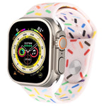 Dây đồng hồ silicone giọt mưa cầu vồng, dành cho Apple Watch SE 2023 44mm, Apple Watch Ultra 49mm, Apple Watch SE 2023 40mm, Apple Watch 8 41mm