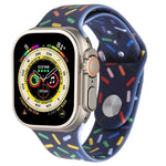 Dây đồng hồ silicone giọt mưa cầu vồng, dành cho Apple Watch SE 2023 44mm, Apple Watch Ultra 49mm, Apple Watch SE 2023 40mm, Apple Watch 8 41mm