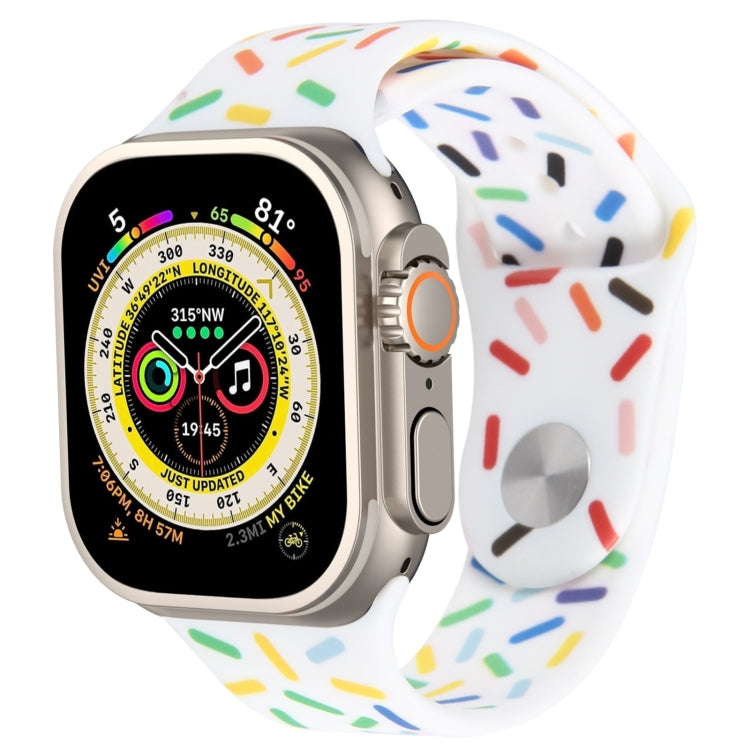 Dây đồng hồ silicone giọt mưa cầu vồng, dành cho Apple Watch SE 2023 44mm, Apple Watch Ultra 49mm, Apple Watch SE 2023 40mm, Apple Watch 8 41mm