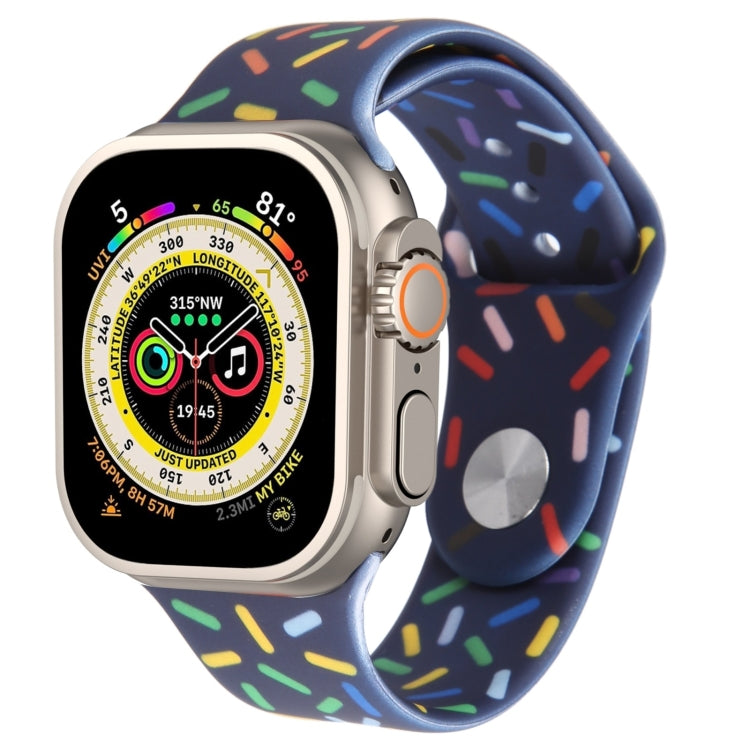 Dây đồng hồ silicone giọt mưa cầu vồng, dành cho Apple Watch SE 2023 44mm, Apple Watch Ultra 49mm, Apple Watch SE 2023 40mm, Apple Watch 8 41mm