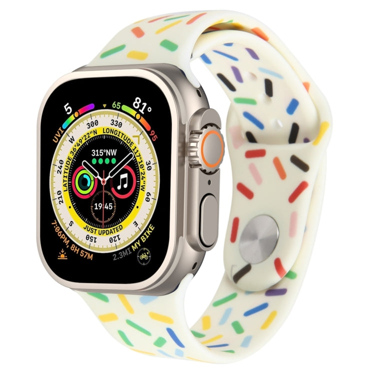 Dây đồng hồ silicone giọt mưa cầu vồng, dành cho Apple Watch SE 2023 44mm, Apple Watch Ultra 49mm, Apple Watch SE 2023 40mm, Apple Watch 8 41mm