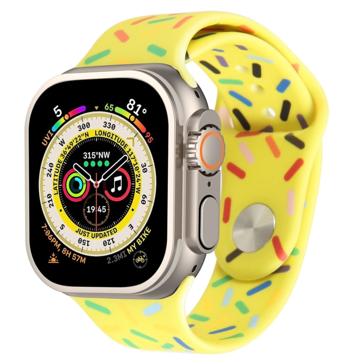 Dây đồng hồ silicone giọt mưa cầu vồng, dành cho Apple Watch 8 45mm, Apple Watch Ultra 2 49mm, Apple Watch SE 2022 40mm, Apple Watch 9 45mm