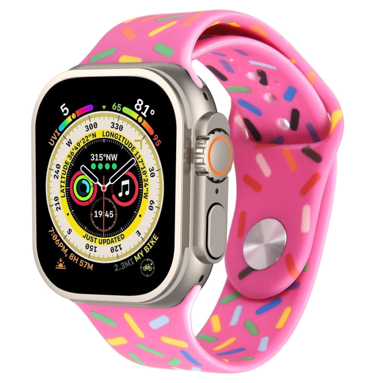 Dây đồng hồ silicone giọt mưa cầu vồng, dành cho Apple Watch 8 45mm, Apple Watch Ultra 2 49mm, Apple Watch SE 2022 40mm, Apple Watch 9 45mm