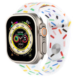 Dây đồng hồ silicone giọt mưa cầu vồng, dành cho Apple Watch SE 2022 44mm, Apple Watch 9 41mm, Apple Watch 7 41mm, Apple Watch 7 45mm
