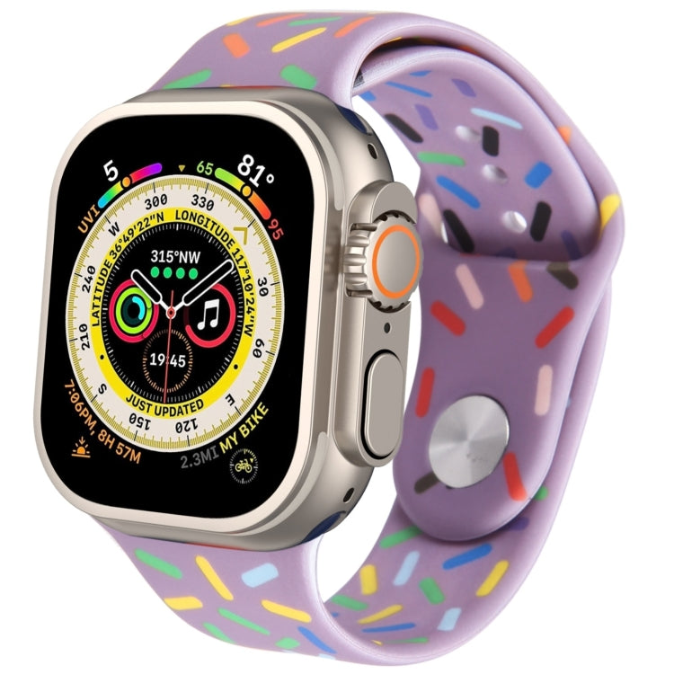Dây đồng hồ silicone giọt mưa cầu vồng, dành cho Apple Watch SE 2022 44mm, Apple Watch 9 41mm, Apple Watch 7 41mm, Apple Watch 7 45mm