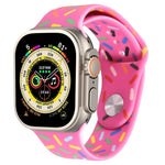 Dây đồng hồ silicone giọt mưa cầu vồng, dành cho Apple Watch SE 2022 44mm, Apple Watch 9 41mm, Apple Watch 7 41mm, Apple Watch 7 45mm