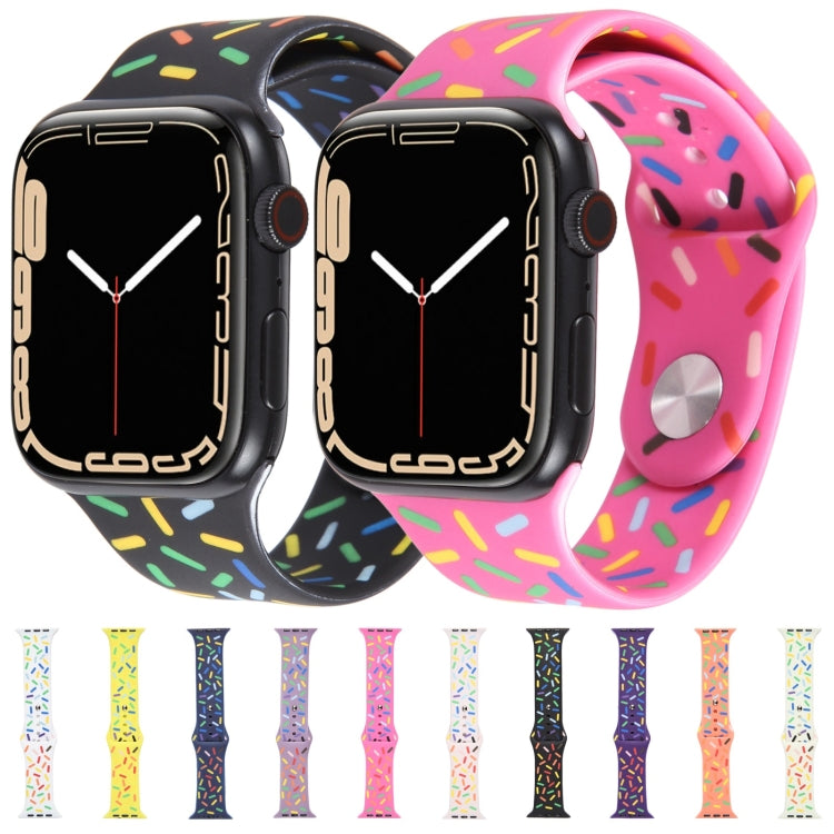 Dây đồng hồ silicone giọt mưa cầu vồng, dành cho Apple Watch SE 2022 44mm, Apple Watch 9 41mm, Apple Watch 7 41mm, Apple Watch 7 45mm