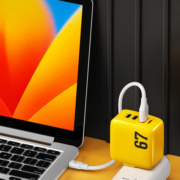 WK WP-U141 Sạc GaN 67W USB + USB-C đôi / Type-C, phích cắm CN, phích cắm US, phích cắm EU, phích cắm UK