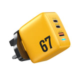 WK WP-U141 Sạc GaN 67W USB + USB-C đôi / Type-C, phích cắm CN, phích cắm US, phích cắm EU, phích cắm UK