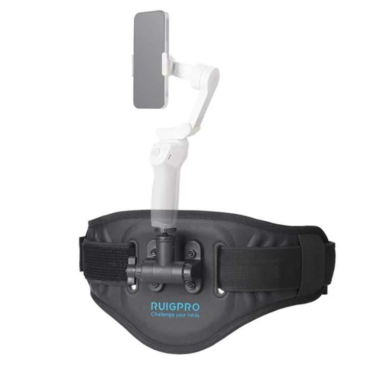 RUIGPRO Waist Belt Mount Strap, For Phone Gimbal Stabilizer, With Action Cameras Adapter, With Phone Clamp, With Phone Clamp & Selfie Stick, With Adapter & Selfie Stick