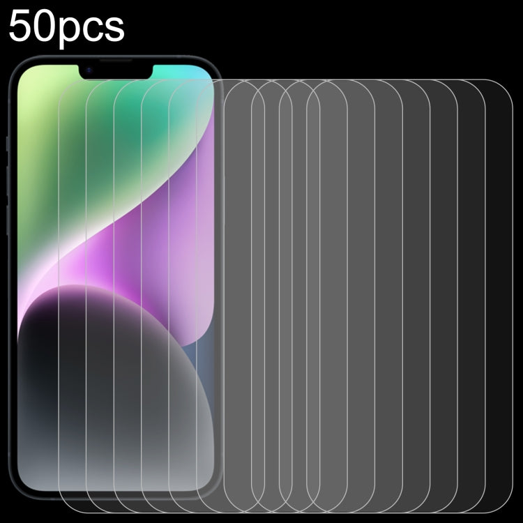 50 miếng phim kính cường lực nhôm cao cấp 0.26mm 9H 2.5D, dành cho iPhone 17 Pro Max, iPhone 17 Pro / 17, iPhone Air, iPhone 16 Pro Max, iPhone 16 Pro, iPhone 16 Plus, iPhone 16, iPhone 15 Plus / 15 Pro Max, iPhone 15 / 15 Pro