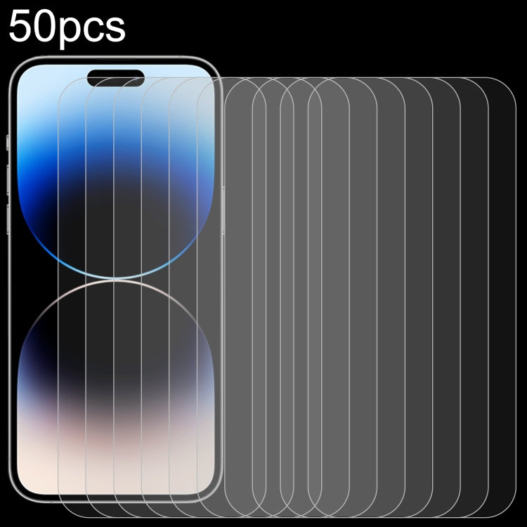 50 miếng phim kính cường lực nhôm cao cấp 0.26mm 9H 2.5D, dành cho iPhone 17 Pro Max, iPhone 17 Pro / 17, iPhone Air, iPhone 16 Pro Max, iPhone 16 Pro, iPhone 16 Plus, iPhone 16, iPhone 15 Plus / 15 Pro Max, iPhone 15 / 15 Pro