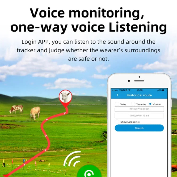Thiết bị định vị GPS chống nước năng lượng mặt trời cho gia súc V44, Thiết bị định vị GPS V44