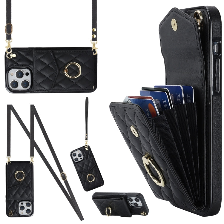 Ốp lưng điện thoại túi đựng thẻ họa tiết hình thoi có dây đeo dài, dành cho iPhone 14 Pro Max, dành cho iPhone 13 Pro Max, dành cho iPhone 13 Pro, dành cho iPhone 13, dành cho iPhone 12 / 12 Pro, dành cho iPhone 12 Pro Max