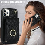 Ốp lưng điện thoại túi đựng thẻ họa tiết hình thoi có dây đeo dài, dành cho iPhone 11 Pro Max, dành cho iPhone 11, dành cho iPhone 11 Pro, dành cho iPhone XR, dành cho iPhone XS Max