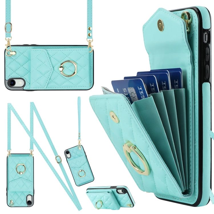Ốp lưng điện thoại túi đựng thẻ họa tiết hình thoi có dây đeo dài, dành cho iPhone 11 Pro Max, dành cho iPhone 11, dành cho iPhone 11 Pro, dành cho iPhone XR, dành cho iPhone XS Max
