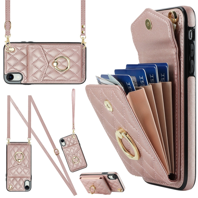 Ốp lưng điện thoại túi đựng thẻ họa tiết hình thoi có dây đeo dài, dành cho iPhone 11 Pro Max, dành cho iPhone 11, dành cho iPhone 11 Pro, dành cho iPhone XR, dành cho iPhone XS Max