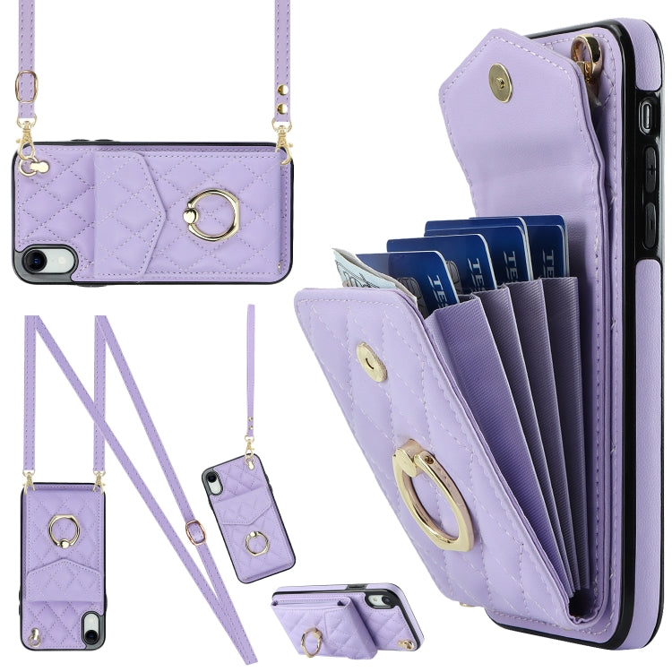 Ốp lưng điện thoại túi đựng thẻ họa tiết hình thoi có dây đeo dài, dành cho iPhone 11 Pro Max, dành cho iPhone 11, dành cho iPhone 11 Pro, dành cho iPhone XR, dành cho iPhone XS Max